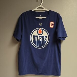 Fanatics Mens Sz Large OILERS TEE